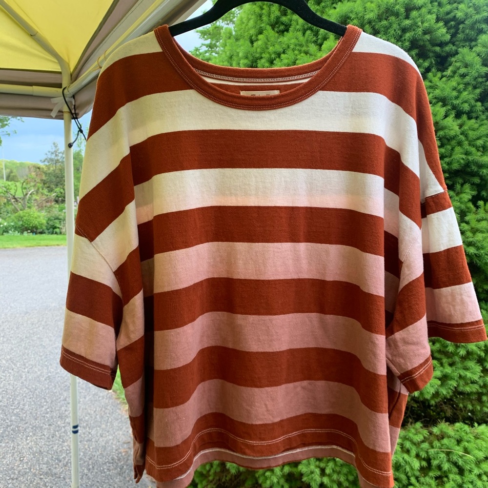 Unique Madewell Comfy Ombré Striped crop top
